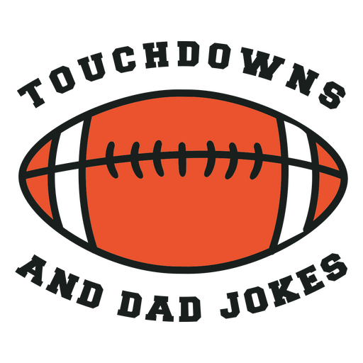 Diseño de touchdowns y chistes de papá. Diseño PNG