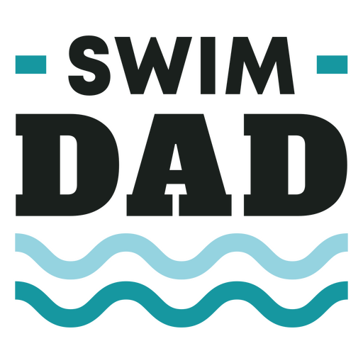 Verspieltes Design für Schwimm-Papas PNG-Design
