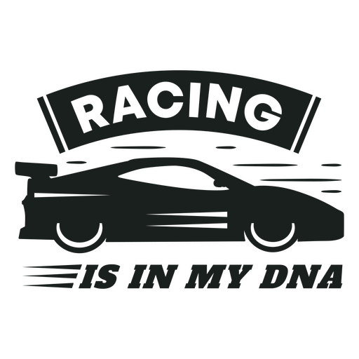 Las carreras están en el diseño de mi auto de ADN. Diseño PNG