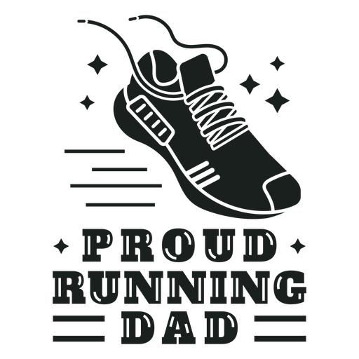 Proud running dad design PNG Design