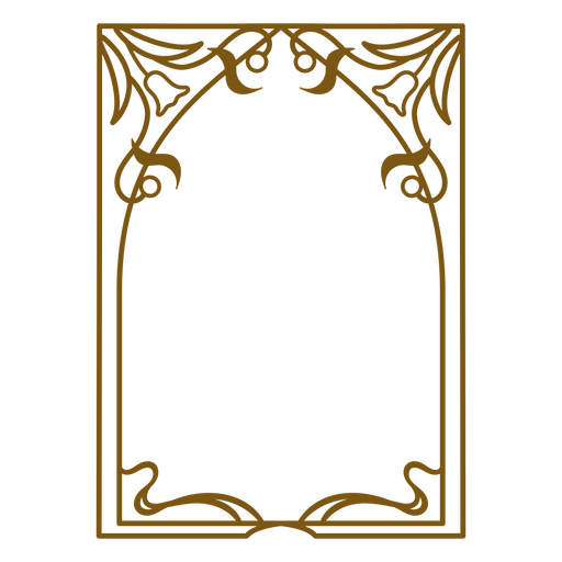 Diseño de borde vintage adornado para proyectos creativos. Diseño PNG