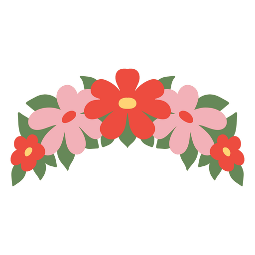 Romantisches Blumenstirnband PNG-Design