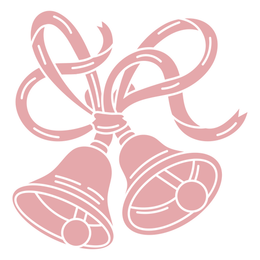 Design elegante de sino com fitas Desenho PNG