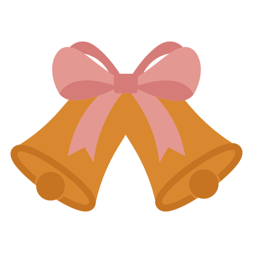 Design lúdico de sinos de casamento com laço Desenho PNG