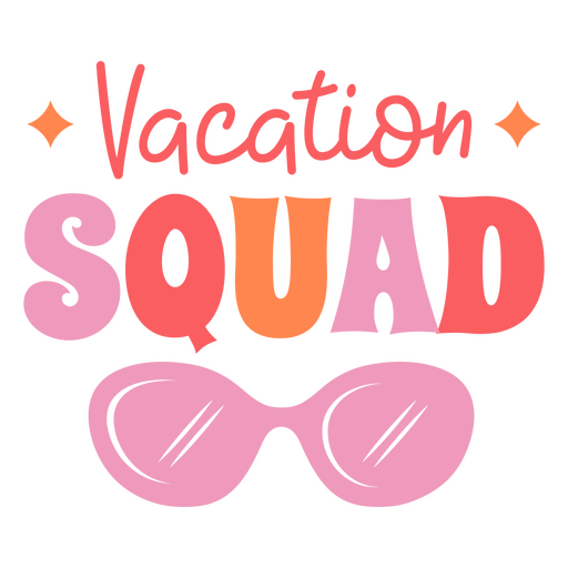 Vacation squad sunglasses design PNG Design