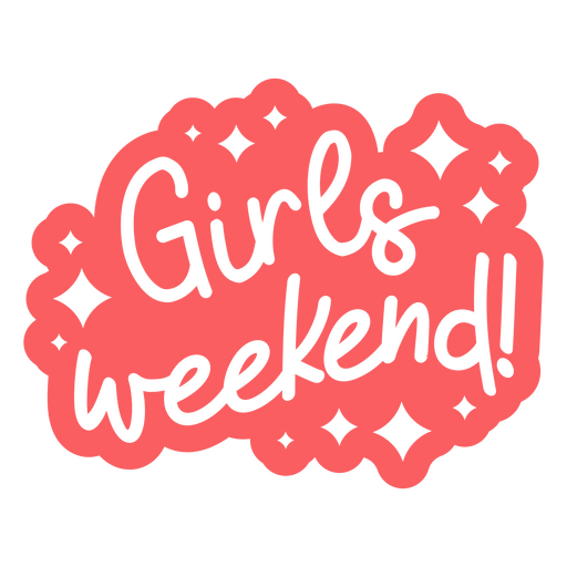 Mädchen-Wochenend-Design PNG-Design