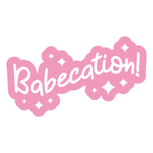 Pink babecation design PNG Design