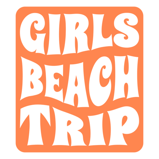 Design de citação divertida para viagem à praia para meninas Desenho PNG