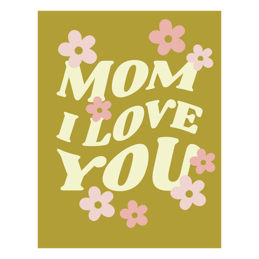 Diseño de arte de pared con el encantador amor de mamá Diseño PNG