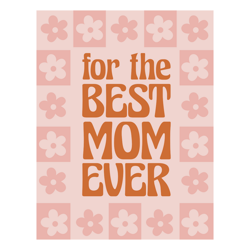 Design de pôster floral fofo para o dia das mães Desenho PNG