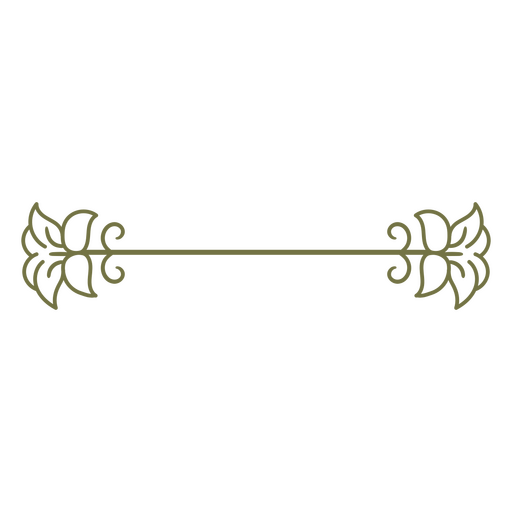 Design elegante de borda floral com detalhes complexos Desenho PNG