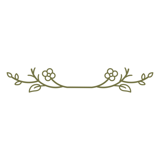 Elegantes florales Randdesign PNG-Design