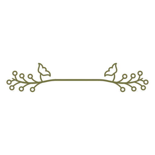 Elegante botanische Illustration mit Vögeln und Zweigen PNG-Design