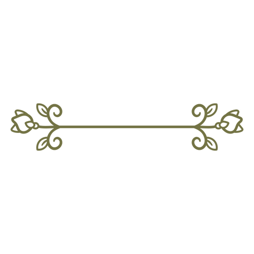 Elegantes florales dekoratives Liniendesign PNG-Design