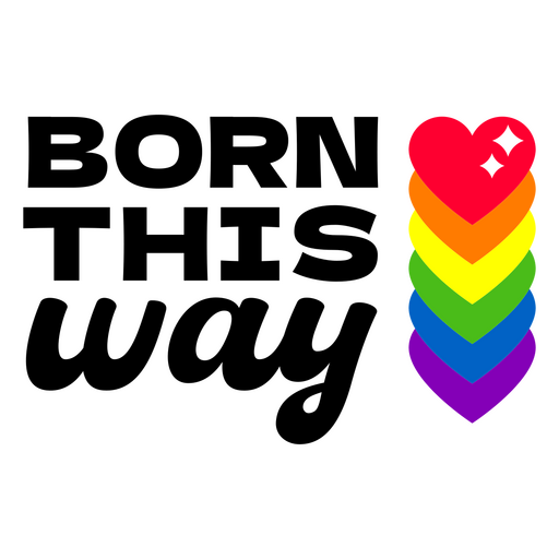 Vibrant pride message design PNG Design
