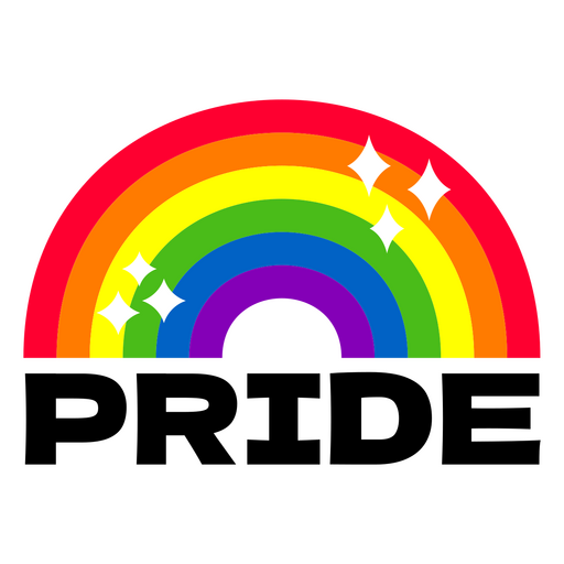 Design de arco-íris de orgulho colorido Desenho PNG