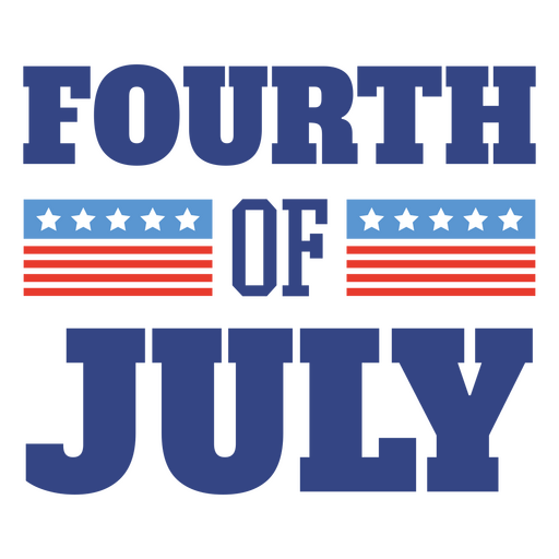 Design de celebração do quatro de julho Desenho PNG