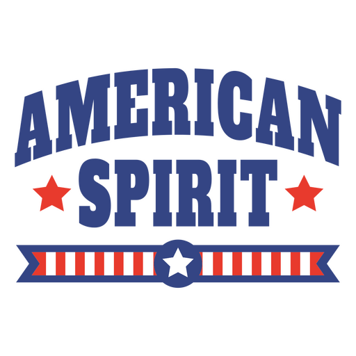 Design de espírito americano com estrelas e listras Desenho PNG