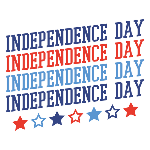 Design de tipografia para o dia da independência patriótica Desenho PNG