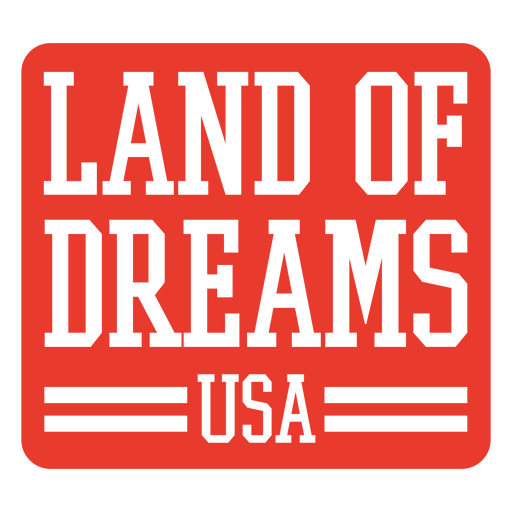 Land der Träume USA Zitat PNG-Design