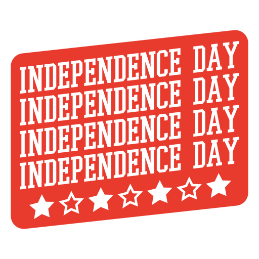 Diseño de celebración del Día de la Independencia con estrellas. Diseño PNG