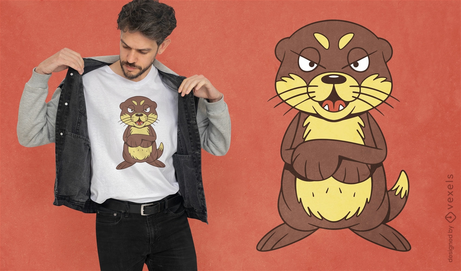 Böses Otter-T-Shirt-Design