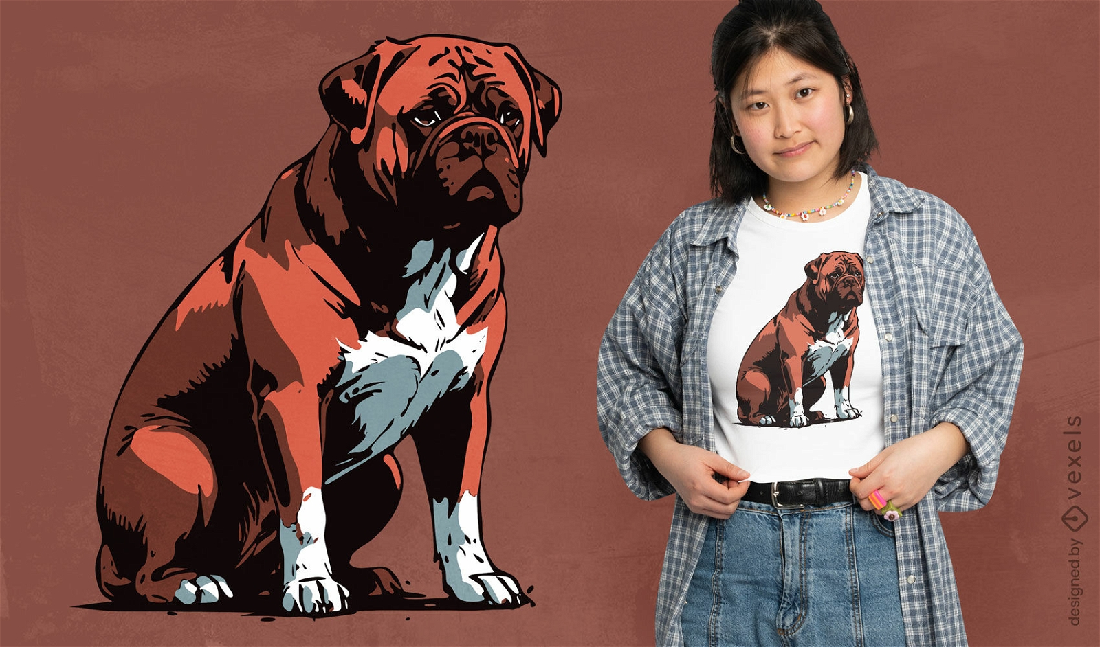 Bordeaux Mastiff dog t-shirt design