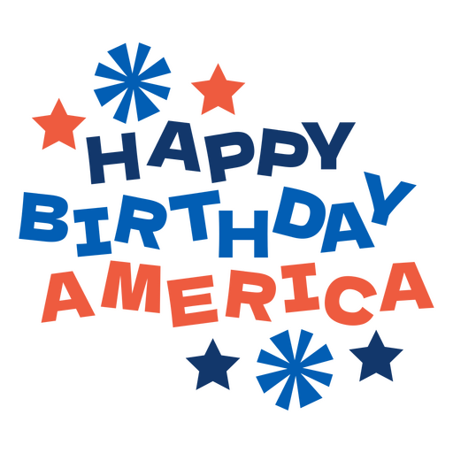 Citação de feliz aniversário América Desenho PNG