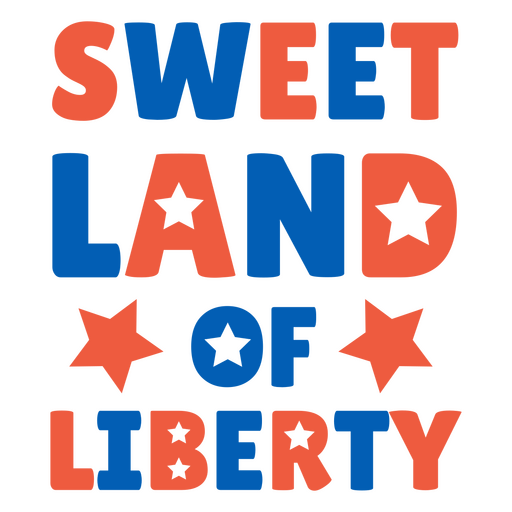 Sweet land of liberty PNG Design