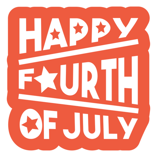 Design festivo e feliz para o quatro de julho Desenho PNG