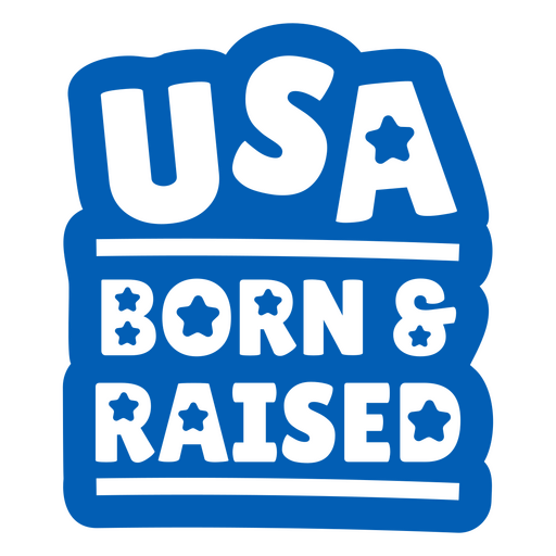 Usa born & raised quote PNG Design
