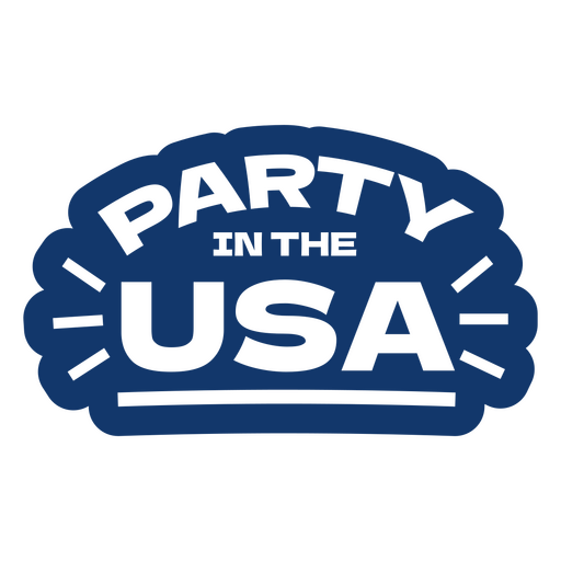 Party in den USA, blaues Zitat PNG-Design