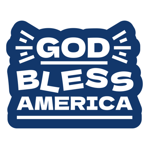 Dios bendiga a américa azul Diseño PNG