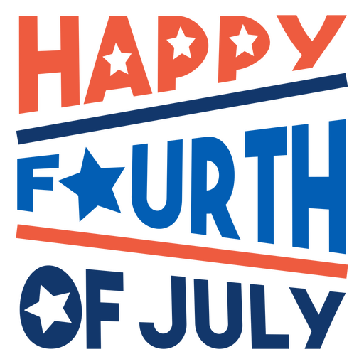 Happy 4th of july quote PNG Design