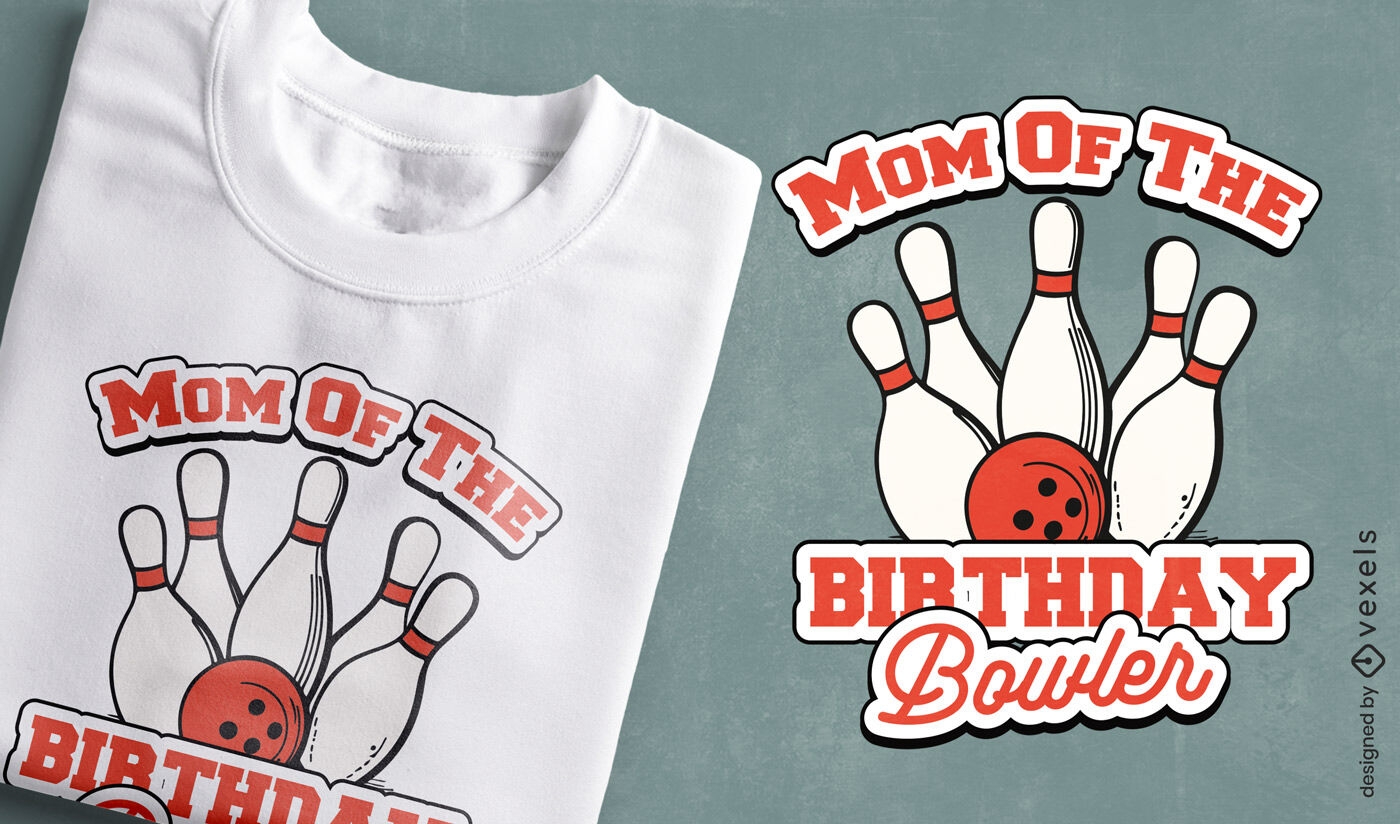 Bowling birthday t-shirt design