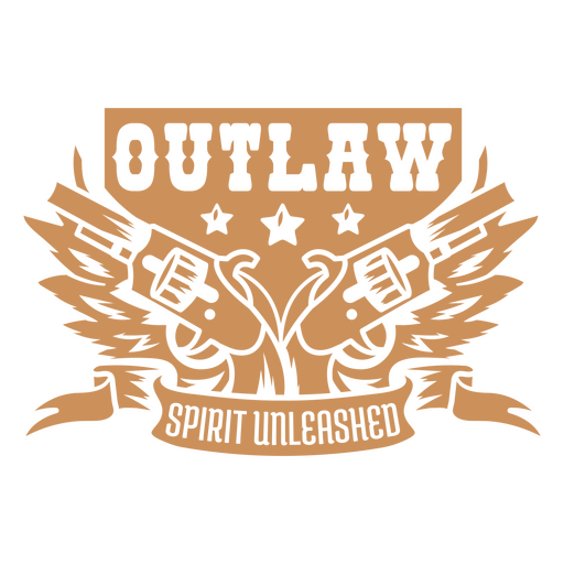 Outlaw spirit unleashed desing PNG Design