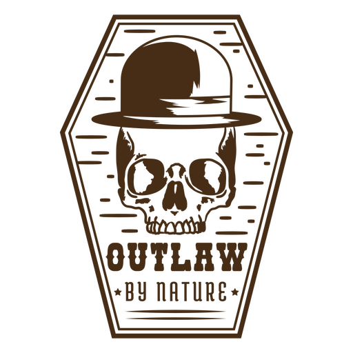 Design exclusivo de caveira de fora da lei com chapéu vintage Desenho PNG
