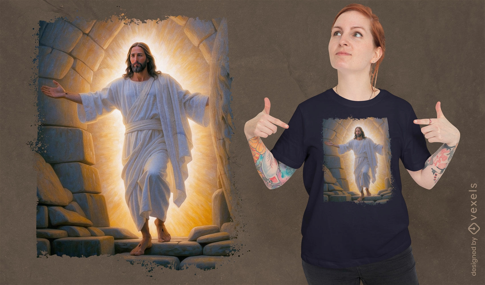 Design de camiseta da Ressurrei??o de Jesus