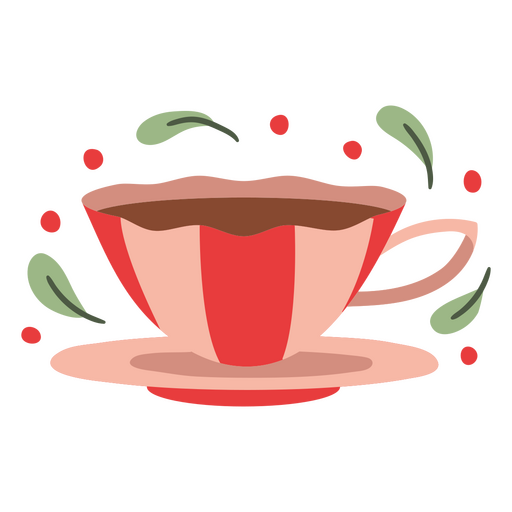 Design fofo de xícara de chá rosa Desenho PNG