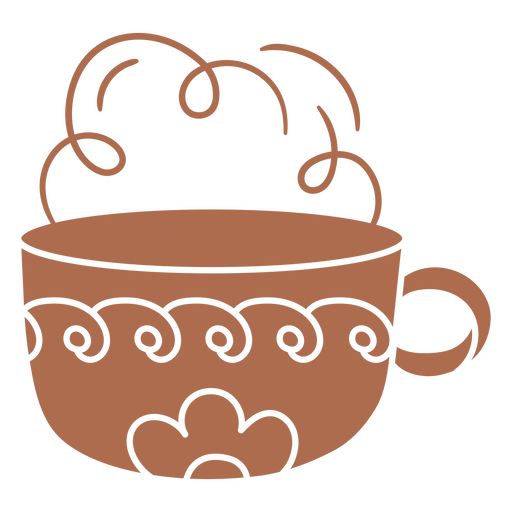 Coffee cup design with a handle PNG Design