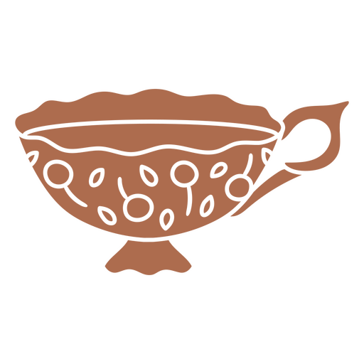 Ilustração elegante de xícara de chá decorativa Desenho PNG