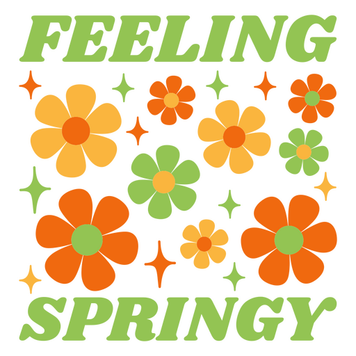 Feeling springy design PNG Design