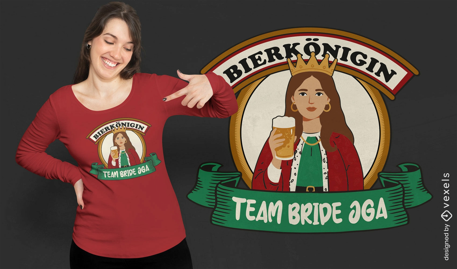 T-Shirt-Design für Team-Braut 2016