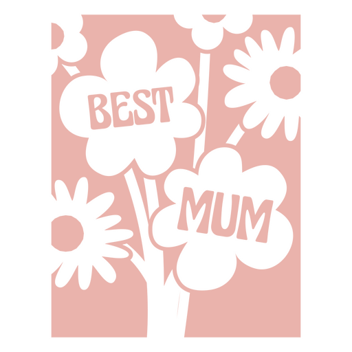 Blumen-Muttertagskarten-Design mit herzlicher Botschaft PNG-Design