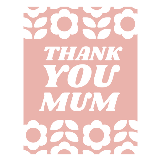 Design gráfico de apreciação de padrões florais para o dia das mães Desenho PNG