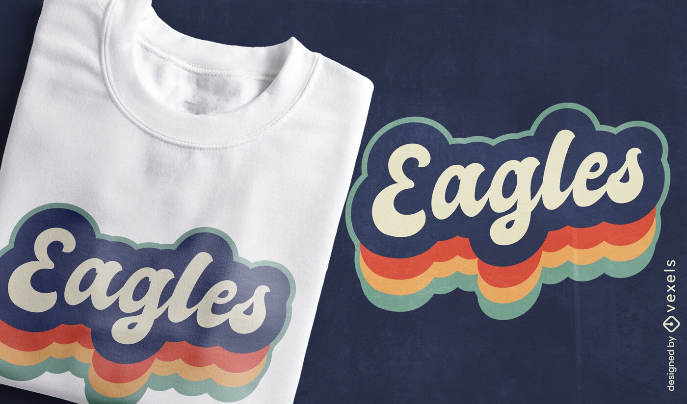 Diseño de camiseta con logo de águilas.