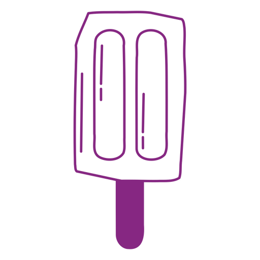 Purple ice cream popsicle design PNG Design