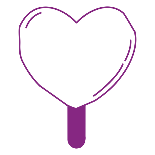 Purple heart shaped ice cream design  PNG Design