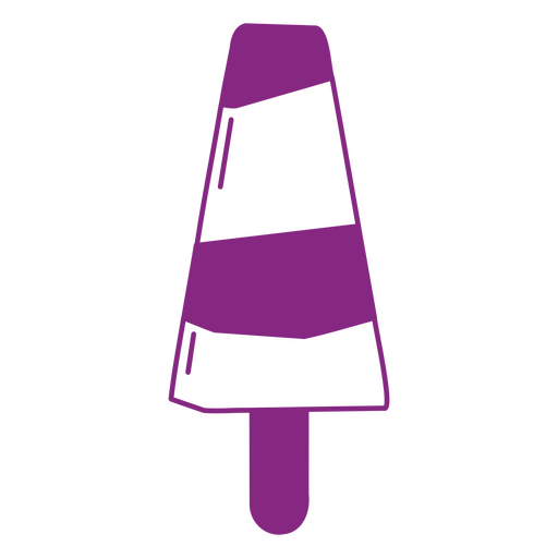 Purple cone shaped ice cream cone design PNG Design