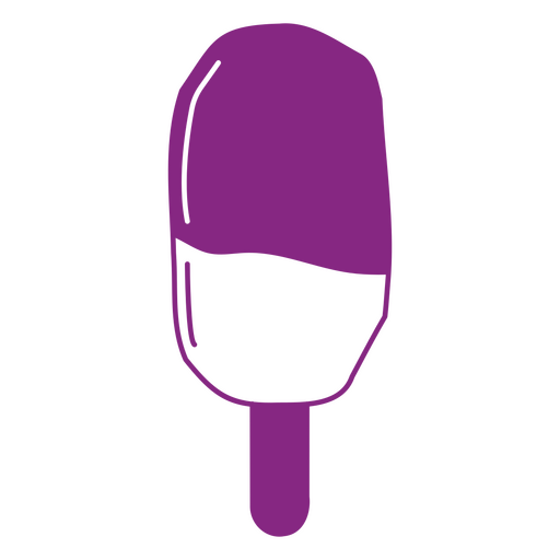 Purple chocolate ice cream cone  PNG Design